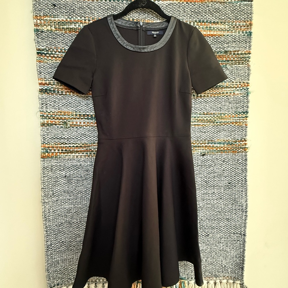 Madewell Dress with leather collar detail